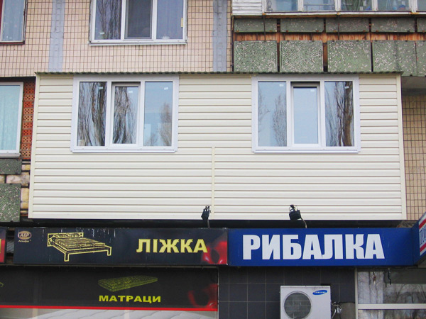 Внешняя обшивка балконов пластиком